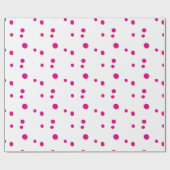 Roze stippen op wit inpakpapier (Vlak)