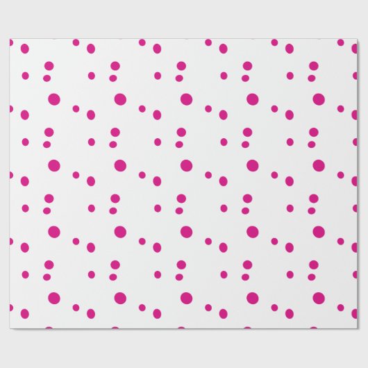 Roze stippen op wit inpakpapier (Vlak)