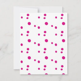 Roze stippen op witte valentijnskaart feestdagenkaart