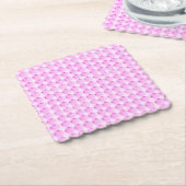 Roze Stippen Papier Onderzetters (Gebogen)