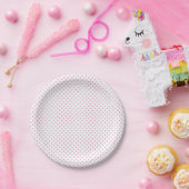 Roze Stippen Papieren Borden Bordje (Feest)