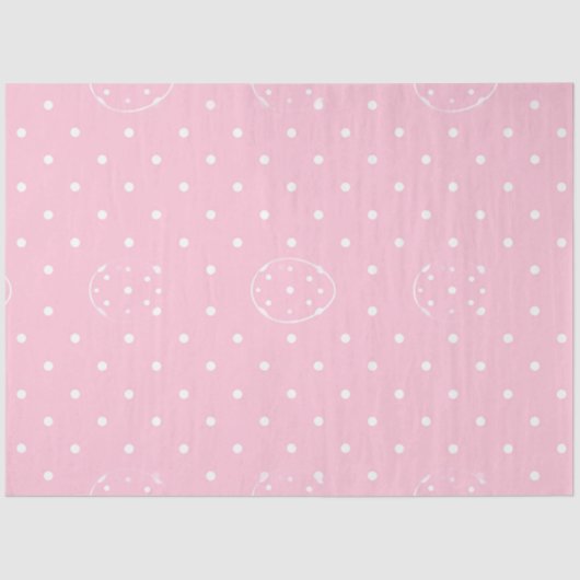 Roze Stippen Parade Tissuepapier (Voorkant)