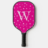 Roze Stippen Pickleball Paddle (Achterkant)