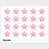 Roze Stippen Rollerskate Verjaardagsster Stickers (Vel)