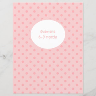 Roze Stippen Scheiding - Baby Fotoalbum Inzetstuk