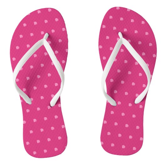 Roze Stippen-Schelpen- Teenslippers (Voetbed)