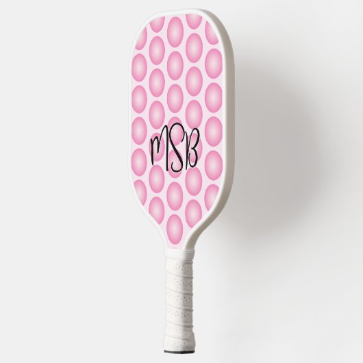 Roze Stippen Script Monogram Pickleball Paddle (Links)