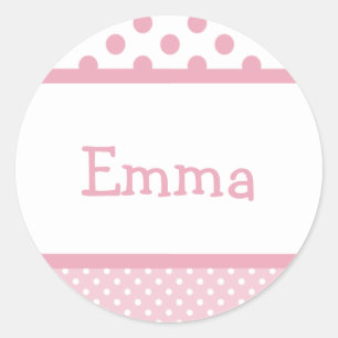 Roze Stippen Sticker