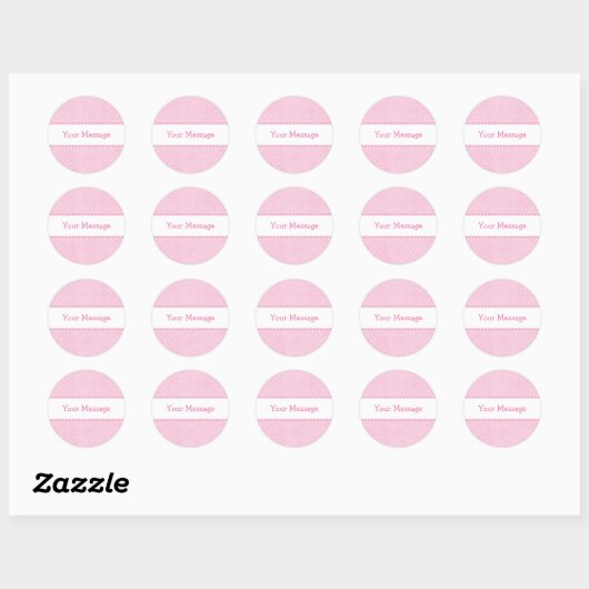 Roze Stippen Sticker (Vel)