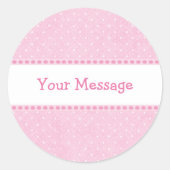 Roze Stippen Sticker (Voorkant)