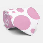 Roze stippen Stropdas (Opgerold)