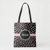 Roze Stippen Tote Bag (Voorkant)