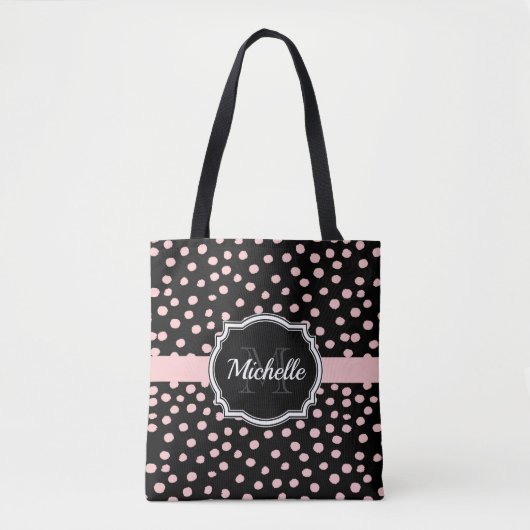 Roze Stippen Tote Bag (Voorkant)