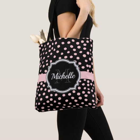 Roze Stippen Tote Bag (Dichtbij)