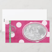 Roze Stippen Vakantie Foto Sjabloon (Voorkant / Achterkant)