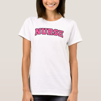 Roze Stippen Verpleegster Typografie T-shirt