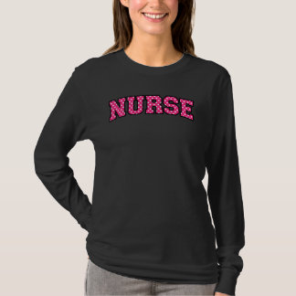 Roze Stippen Verpleegster Typografie T-shirt