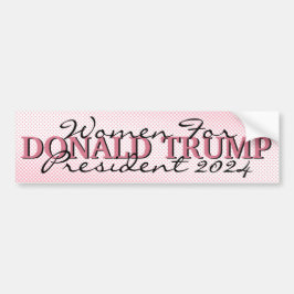 Roze Stippen Vrouwen voor Donald Trump Bumperstick Bumpersticker