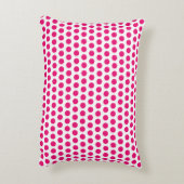 Roze Stippen Witte Aangepaste Kleuren Schattig Leu Accent Kussen (Achterkant (Verticaal))