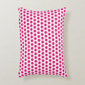 Roze Stippen Witte Aangepaste Kleuren Schattig Leu Accent Kussen (Voorkant(Verticaal))