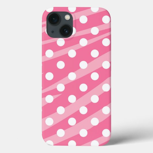 Roze Stippen Zebra Print Case-Mate iPhone Case (Achterkant)