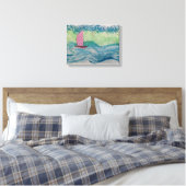 Roze Stippen Zeil Canvas Afdruk (Insitu (Slaapkamer))