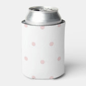 Roze Stippenpatroon Fun Pastel Feest Accessoire Blikjeskoeler (Blikje Voorkant)