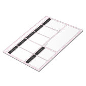 Roze Stippenpatroon Weekkalender Notitieblok (Schuin)