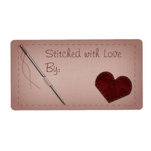Roze "Stitched with Love" Gift Label