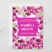 Roze stock bloemen bruiloft save the date foto