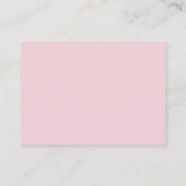 Roze Stock de bar Bruiloft Informatiekaartje (Achterkant)