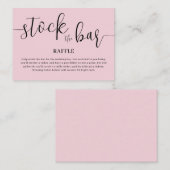 Roze Stock de bar Bruiloft Informatiekaartje (Voorkant / Achterkant)