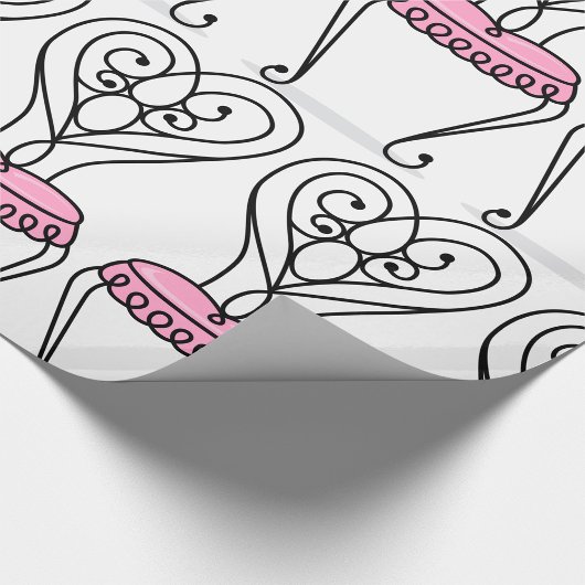 Roze stoel cadeaupapier