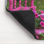 Roze stoel en bloemen - Martha's wijngaard Muismat (Hoek)