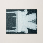 Roze stoel Gone Cyanide Jigzaag Puzzle Legpuzzel (Horizontaal)