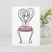 Roze stoel kaart (Staand voorkant)
