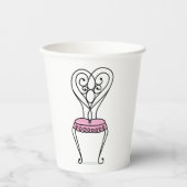 Roze stoel papieren bekers (Voorkant)