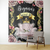 Roze Stoel Rozen Vlinders Fotografie Achtergrond Wandkleed (In situ)