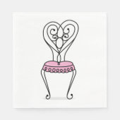 Roze stoel servet (Voorkant)