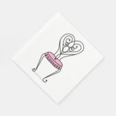 Roze stoel servet (Hoek)