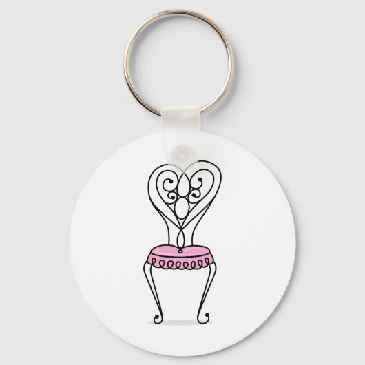 Roze stoel sleutelhanger (Voorkant)