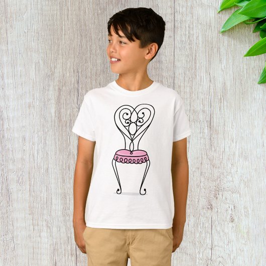 Roze stoel t-shirt