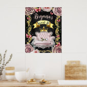 Roze stoeltje Rozen Butterflies Welkomstteken Swee Poster (Keuken)