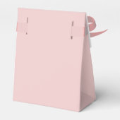 Roze Stof Roze Meisjesachtig Script Monogram Naam  Bedankdoosjes (Achterkant)