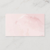 Roze Stof Rozen Waterverf Cadeau Registratie Informatiekaartje (Achterkant)