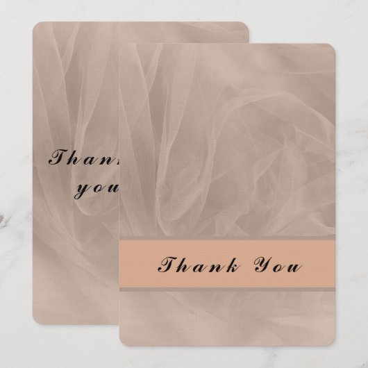 Roze stof textuurprint - elke kleur bedankkaart (Voorkant / Achterkant)