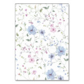 Roze & Stofblauwe Aquarel Bloem Bruiloft Kaart (Achterkant)