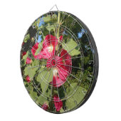 Roze stokrozen dartbord (Voorkant Rechts)