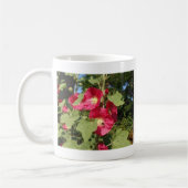Roze stokrozen koffiemok (Links)