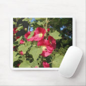 Roze stokrozen muismat (Met muis)